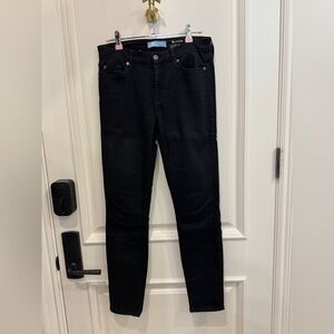 7 For All Mankind Black Ankle Skinny Jeans
